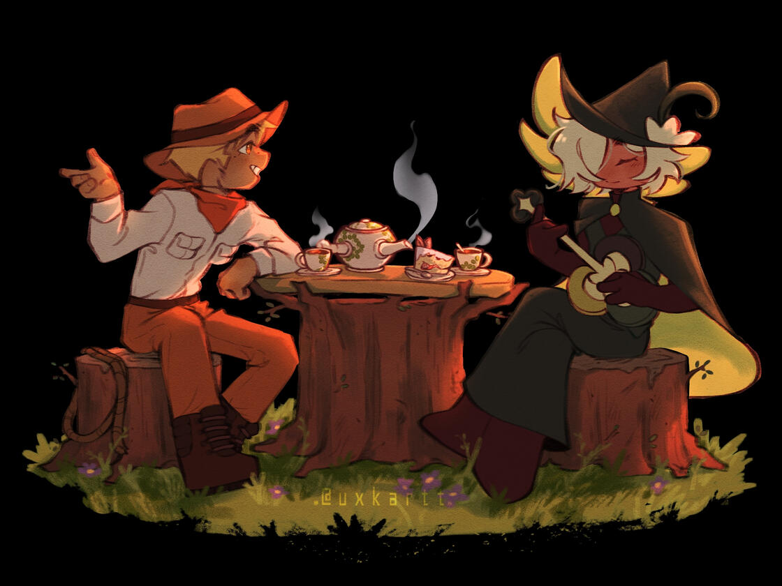 Adventure Cookie X Clover Cookie - Cookie Run Kingdom fanart